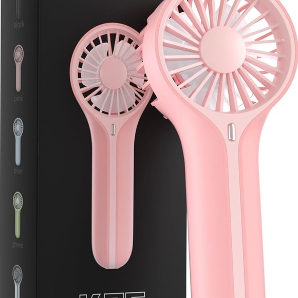 Portable Handheld Fan-Pink USB Rechargeable With Base For Desk - Picture 5 of 8